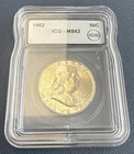 1962 franklin Silver Half Dollar  ICG-MS62