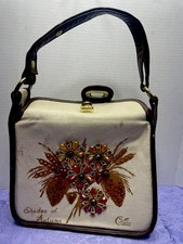 Vintage Enid Collins  Shades of Autumn  Jeweled Box Bag 11  Collins of Texas