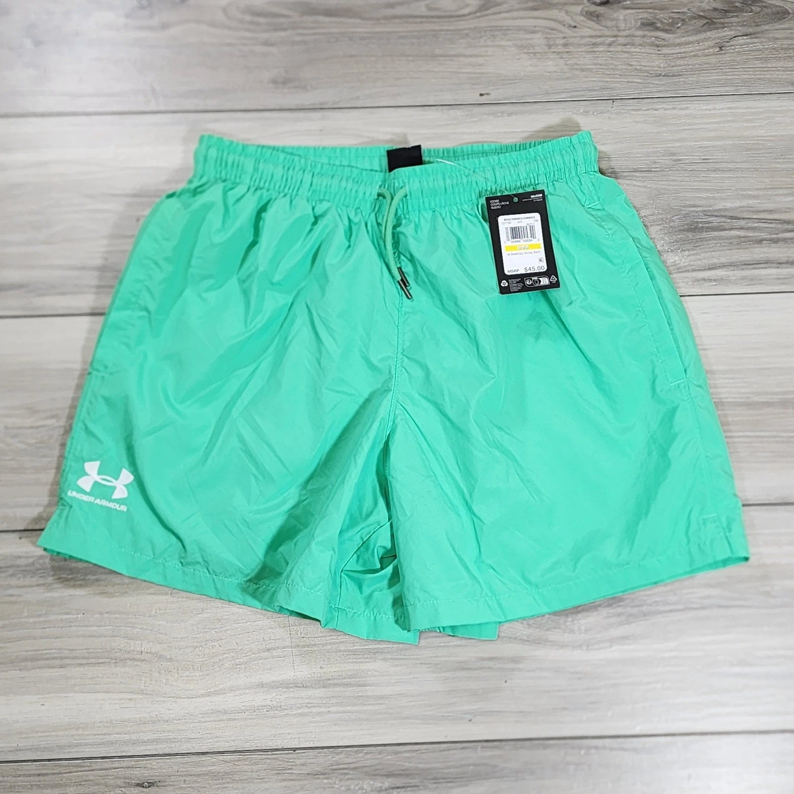 Under Armour Shorts Men's Medium Green Essential Volley New