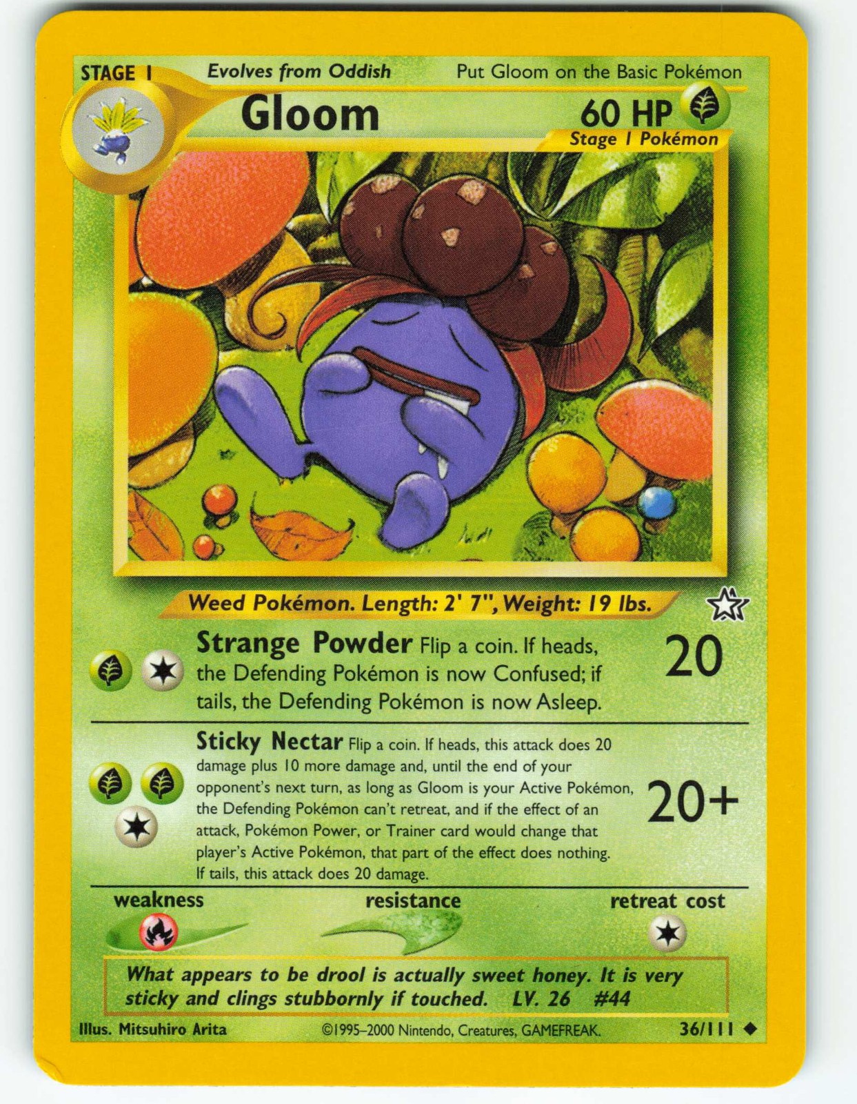 Gloom - 36/111 Neo Genesis - Pokémon TCG - 2000
