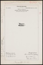 Foto storica S.R. Feil Co. Non preoccuparti marca General Tonic Preparazioni