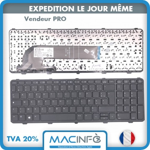 Clavier AZERTY Français Pour HP Probook 470 G0/G1/G2 Avec Cadre - Neuf - Compatible HP/Compaq