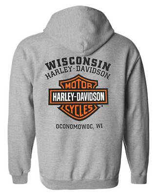 Harley-Davidson Men's Bar & Shield Logo Zip-Up Poly-Blend Hoodie