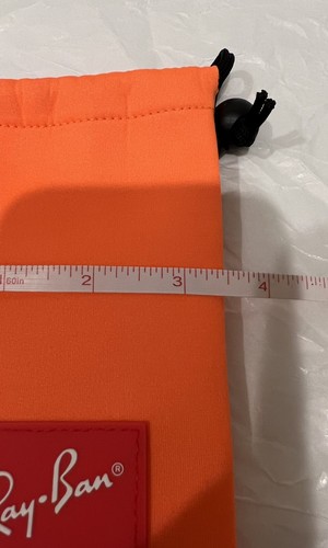 NWOT RAY-BAN Junior EYEGLASS SUNGLASS Optical Cinch Pouch Case ~ ORANGE - Picture 7 of 7