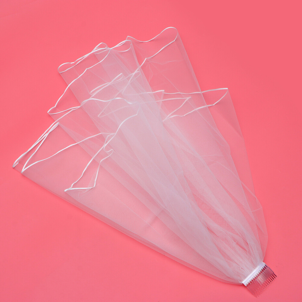 Wedding Veil Comb White Beaded Veil Lace White Bridal Wedding Veils eBay