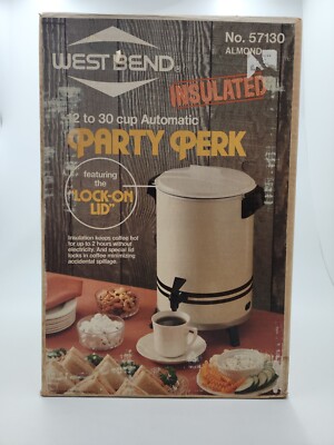 WEST BEND Party Perk 12 to 30 Cup Automatic Coffee Percolator