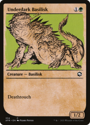x4 Underdark Basilisk AFR MTG 334/281 COMMON SHOWCASE M/NM 4x