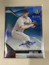 2021 Bowman Platinum Top Prospects Blue Auto /150 Jake Eder #TOP-29 Auto