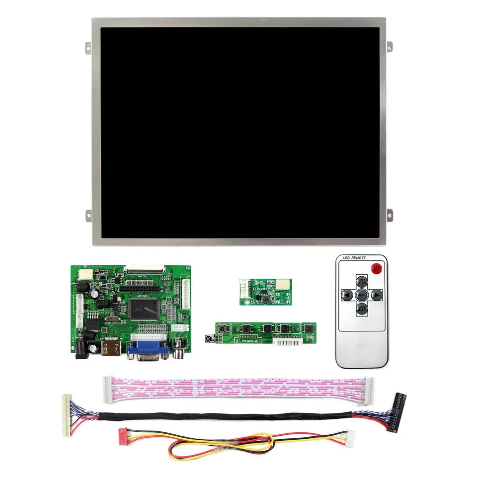 HD VGA 2AV LCD Controller Board 10.4" 1024X768 LED Backlight LCD Screen 500nit - Image 2 of 4