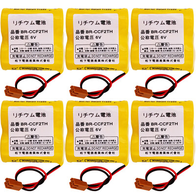 6x FANUC System A98L-0031-00012 Batterie 6V 5000mAh BR-CCF2TH PLC