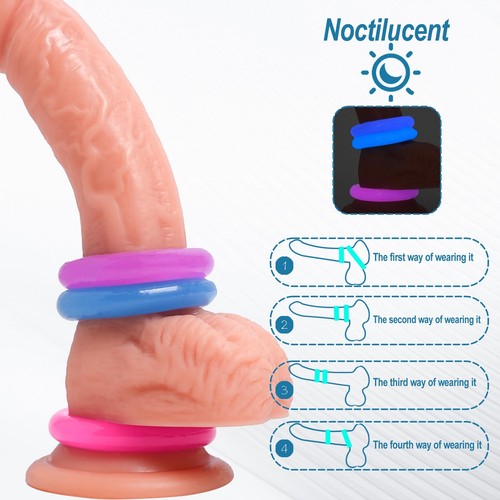 Silikon Penisringe Cockring Hodenring Prostata Massage Erektionsring Penisring - Bild 106 von 107