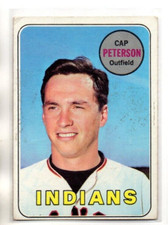 1969 TOPPS HIGH NUMBER #571 CAP PETERSON SET BUST VINTAGE 1960S FREE SHIPPING