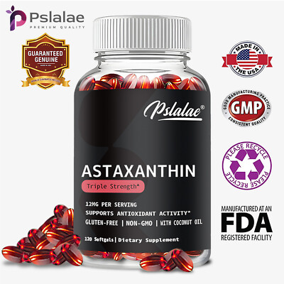 #ad Astaxanthin 12mg Anti aging Anti wrinkle Helps Cardiovascular Health $13.77