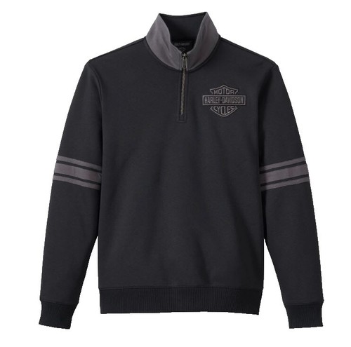 HARLEY-DAVIDSON スウェット Harley-Davidson Men's Lightning Crest 1/4 Zip Cadet Pullover