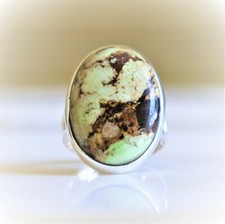 LEMON CHRYSOPRASE NATURAL GEMSTONE RING 925 STERLING SILVER JEWELRY RING 3 TO 12