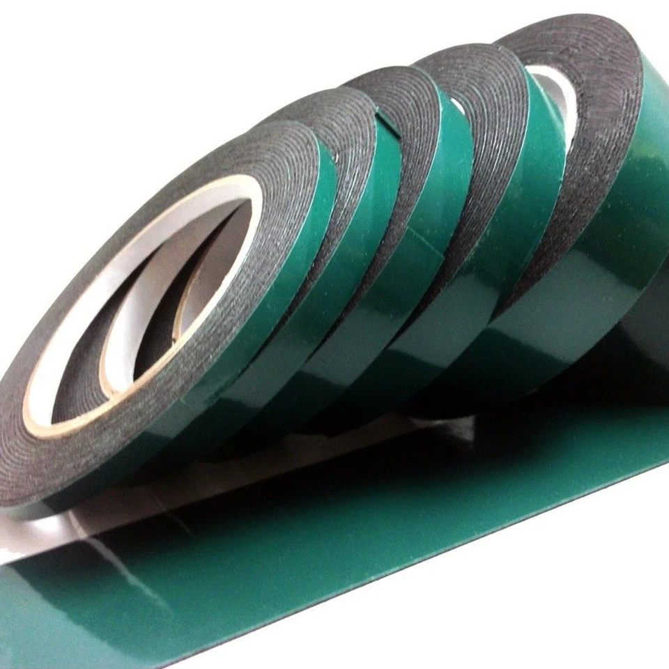 BLACK DOUBLE SIDED FOAM AUTOMOTIVE PERMANENT CAR BODY TRIM SELF ADHESIVE TAPE