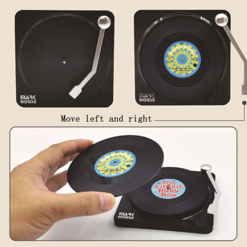 Retro Vinyl Record Rubber CD Coaster Table Coffee Drink Cup Mat Placemat Decor - Picture 11 of 11