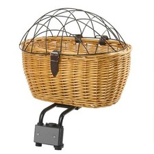 Cestino bici per animali domestici 43x29x22cm vimini cane gatto bicicletta cestino fino a 15kg