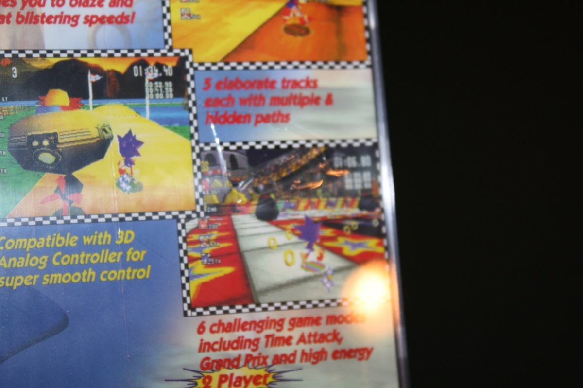 Jeu Sonic R SEGA Saturn – Version Française PAL – Boîte, Pas De Notice