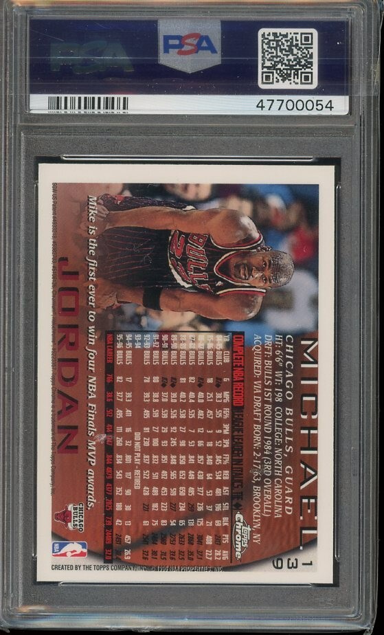 1996 Topps Chrome＃139 Michael Jordan Michael Jordan 1996 Topps Chrome #139 Base Price Guide