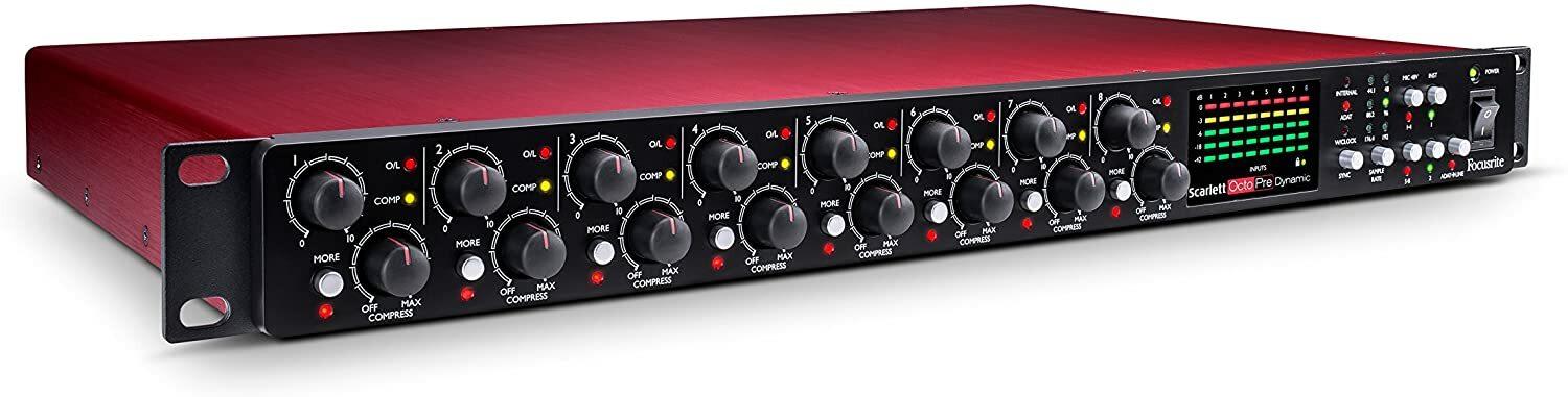 FOCUSRITE SCARLETT OCTOPRE DYNAMIC Preamplificatore Microfonico 8 Canali ADAT