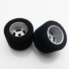 H R Racing HR1203 27 x 18mm Fish Rubber Tire w/ Wheel 1/8 Axle 2 1:24 Slot Car