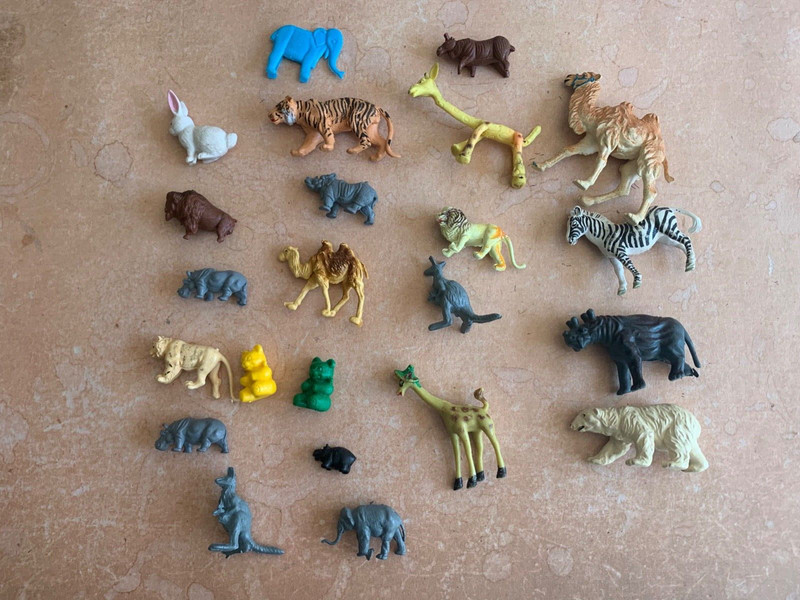 Plastic Toy Animal Figures Mixed Lot of 23 Animals