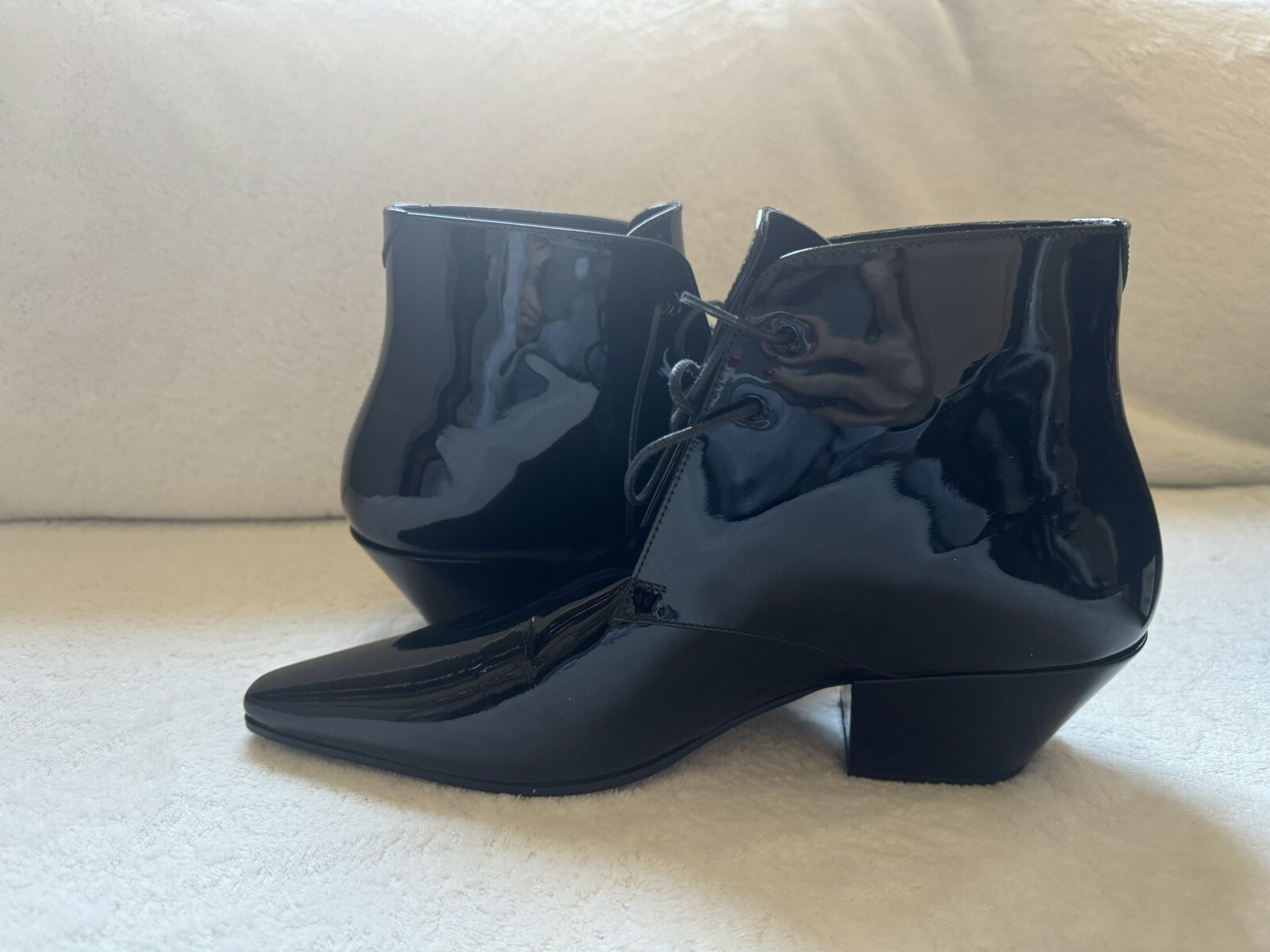 Stivali stringati Saint Laurent Belle 45 neri taglia 40