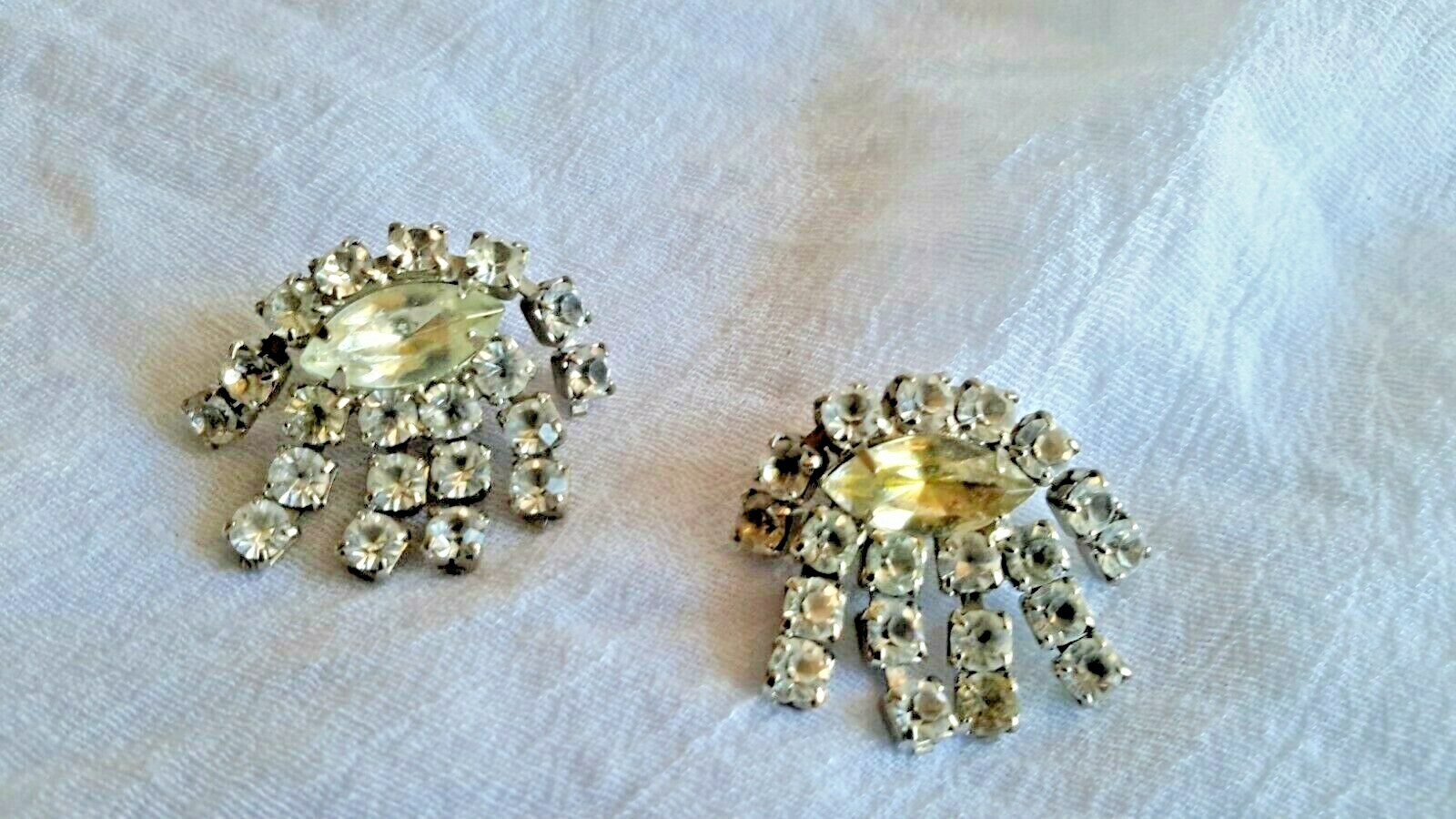 Vintage Prong Set Rhinestone Rectangular Sweater … - image 5