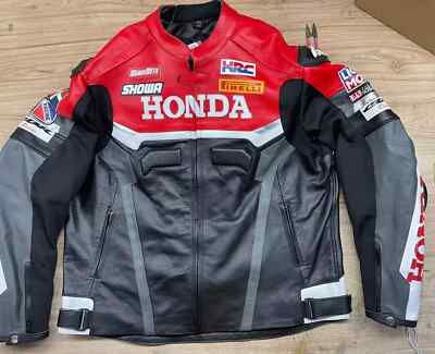New Honda Motorbike Leather Jacket MotoGP Honda Motorcycle Racing Biker  Jacket