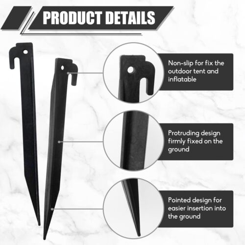54 Pcs Inflatable Stakes & Tethers,Plastic Beach Tent Peg,Heavy Duty Tent Ground - Picture 6 of 7