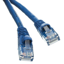 100 Ethernet Cables - Snagless 5-Foot CAT5e Blue Network Patch Cord RJ45 5ft