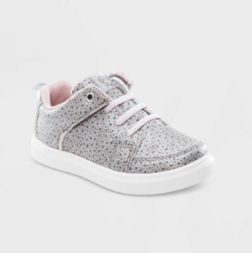 Stride Rite Surprize Cutler Silver Leopard Print Sneakers Baby Girls 6M A5026 - Picture 1 of 6