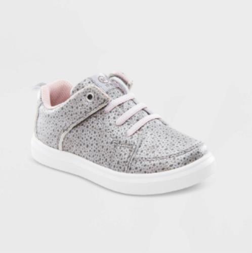 Stride Rite Surprize Cutler Silver Leopard Print Sneakers Baby Girls 6M  A5026 - Picture 1 of 6