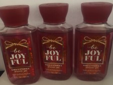 BATH  BODY WORKS Travel Size Shower Gel BE JOYFUL - Lot of 3