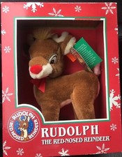 Rudolph The Red Nosed Reindeer 10" Plush In Box Vintage Christmas