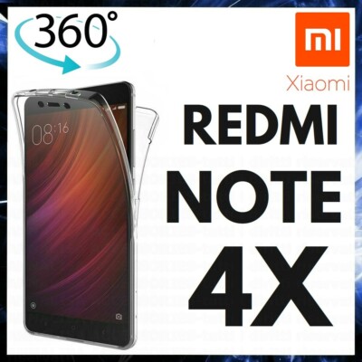 360° COVER FOR XIAOMI REDMI NOTE 4X TRANSPARENT SILICONE FRONT CASE