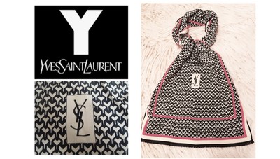 ysl logo scarf