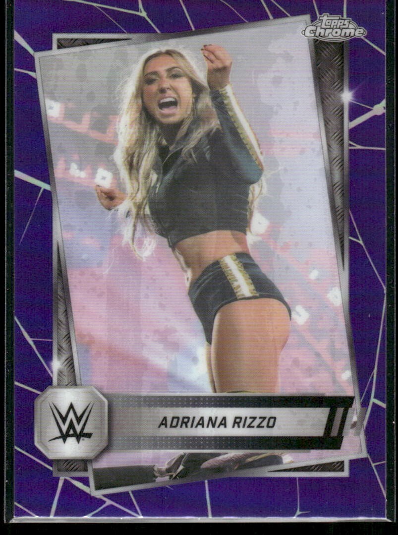 2025 Topps Chrome WWE Adriana Rizzo #18 Purple Refractor