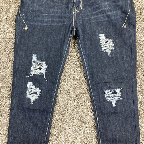 Apple Bottom Jeans Womens 9/10 Blue Dark Wash Distressed Y2K Vintage Hip Hop - Picture 3 of 13