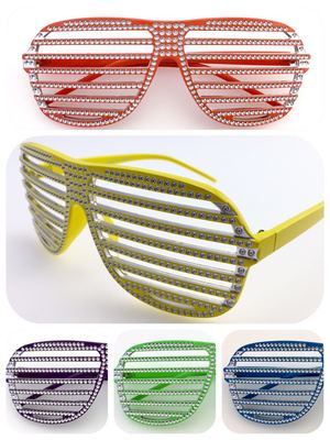 Modische Diamant-Look Funky Brille Brillen Jalousien Party ausgefallen Disco Kleidung Y1156