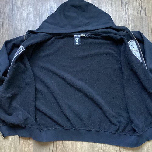 VTG Famous Stars & Straps Embroidered Paisley Black Full-Zip Hoodie XXL READ - Picture 8 of 20