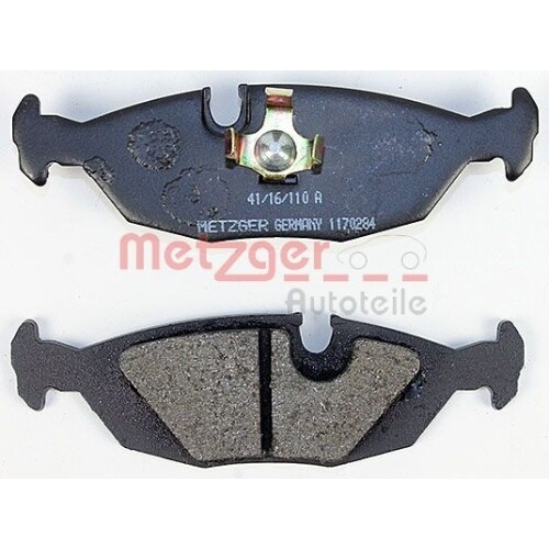 Bremsbelagsatz, Scheibenbremse METZGER 1170284 für BMW, Hinterachse - Bild 3 von 3