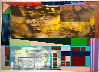 Changha Hwang (b. 1969) Signed Acrylic On Canvas ''Study For Composition #7'' 2006