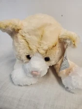 GUND YELLOW & CREME TABBY THE CAT STUFFED ANIMAL PLUSH # 43101 KITTY W BOW/TAG