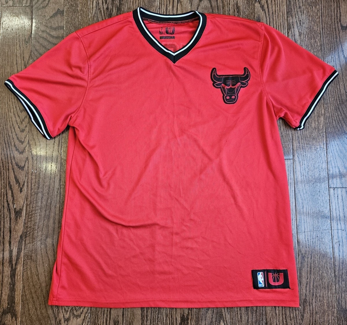 BULLS 赤 Vネックジャージ NBA Pro Standard V-Neck Chicago Bulls Red Mesh Jersey