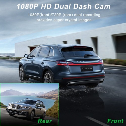 Car Dash Cam 1080P Dual Lens Built in G-Sensor Loop Recording Parking Monitor - Picture 4 of 14