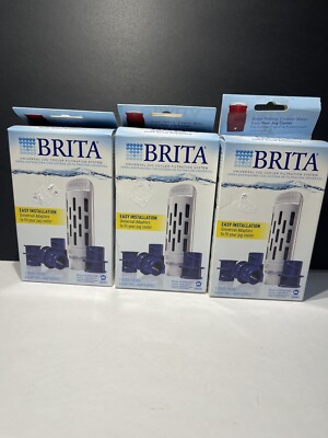 LOT OF 3 - Brita Universal Jug Cooler Filtration System - 1 Filter 4 Adaptors