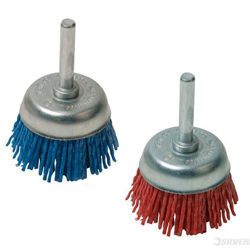 50/75mm Nylon Filament Cup Fine Non Sparking Wire End Drill Brush Wheel - Bild 1 von 6
