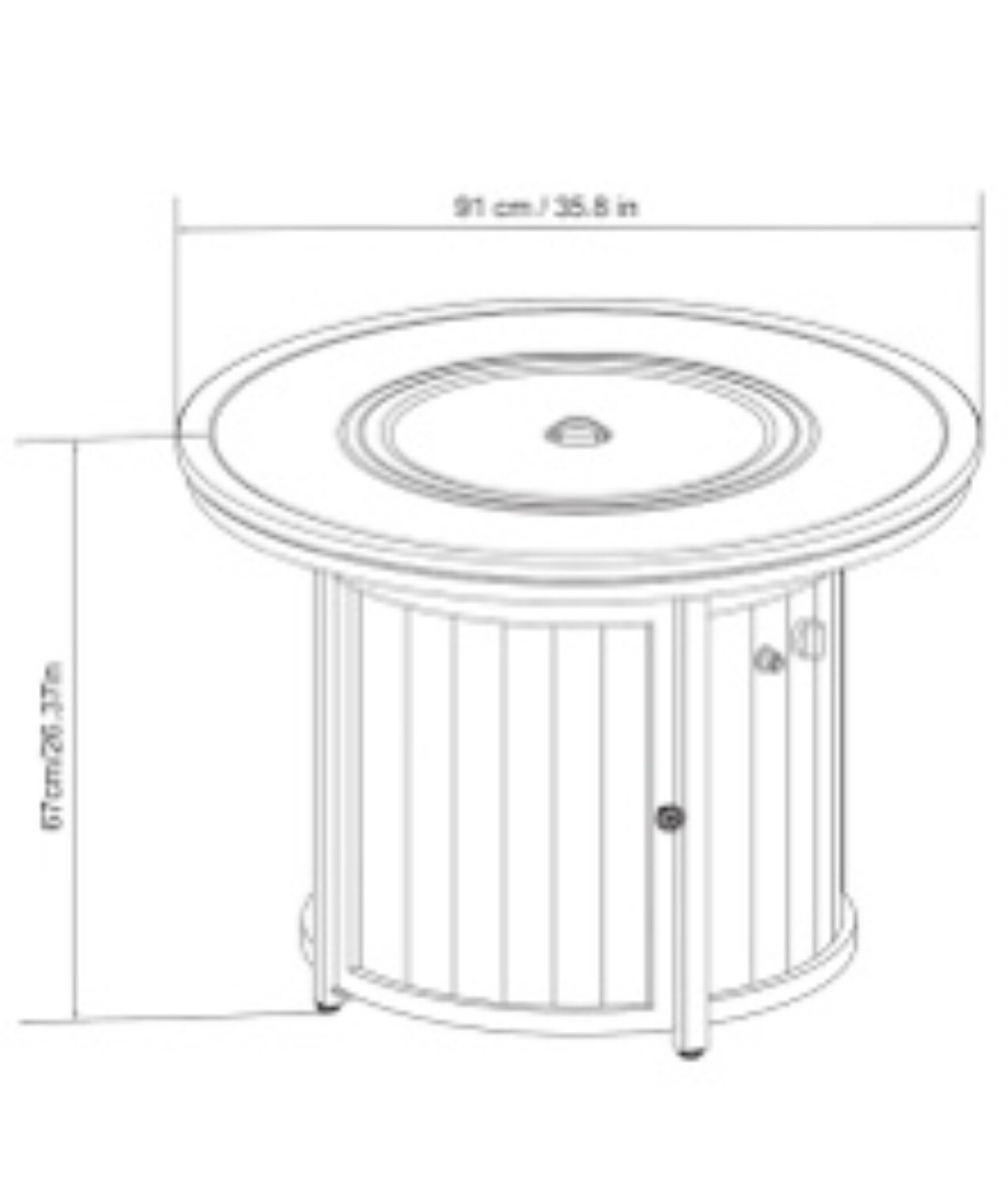 SunVilla Madison 36" (91cm) Fire Table eBay